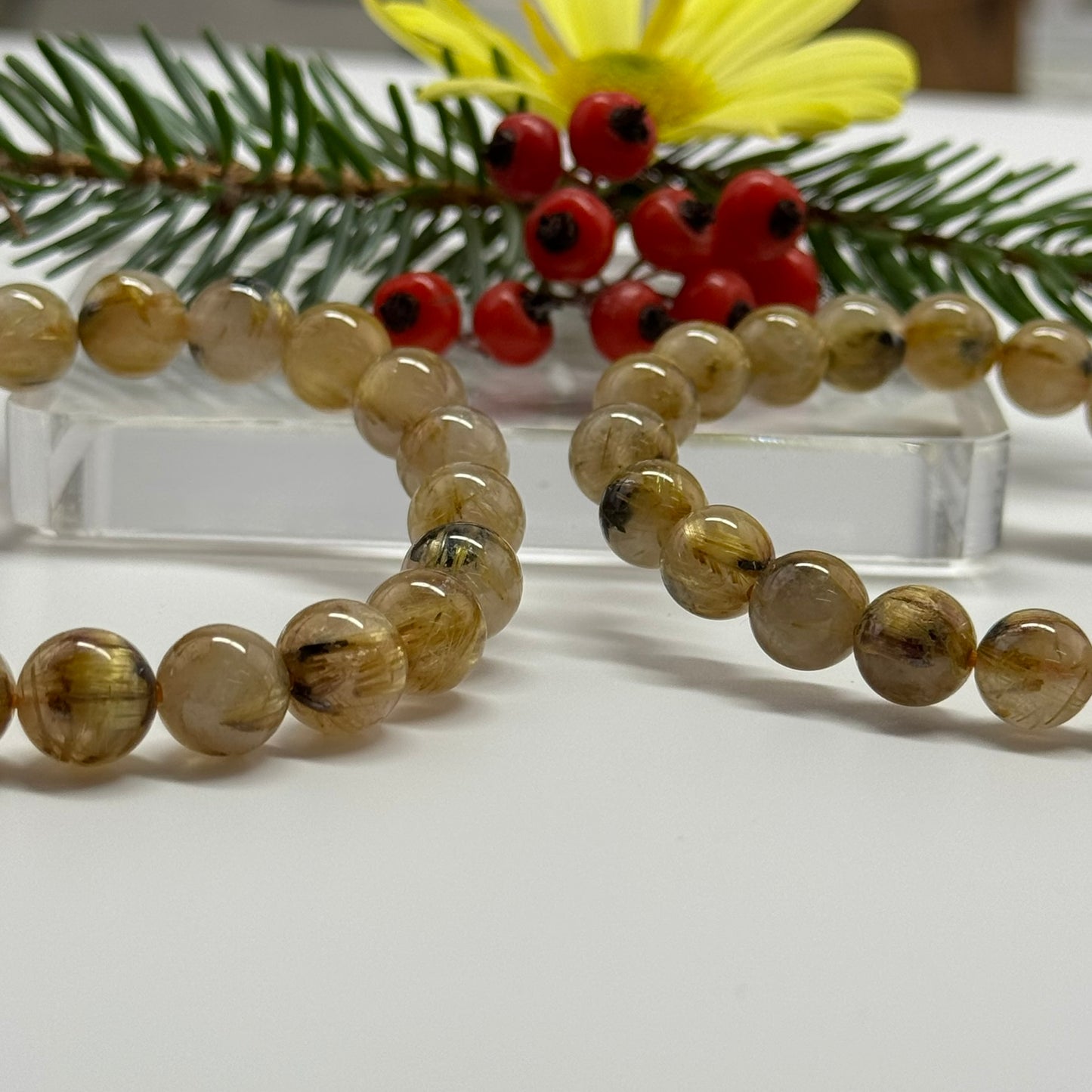 Golden Rutilated Quartz Bracelet – Premium Quality Natural Stone Accessory