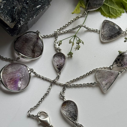 Fancy Japonais Cut Sacred Seven Necklace – 925 Sterling Silver – AAAA Quality