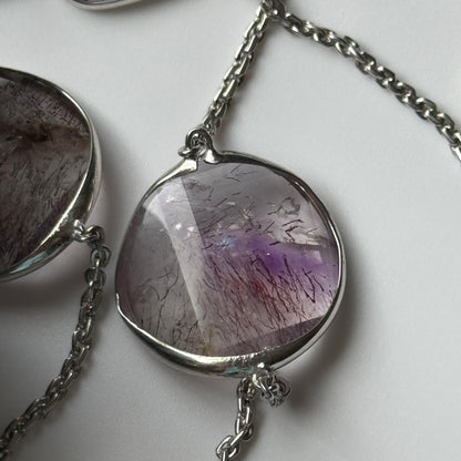 Fancy Japonais Cut Sacred Seven Necklace – 925 Sterling Silver – AAAA Quality