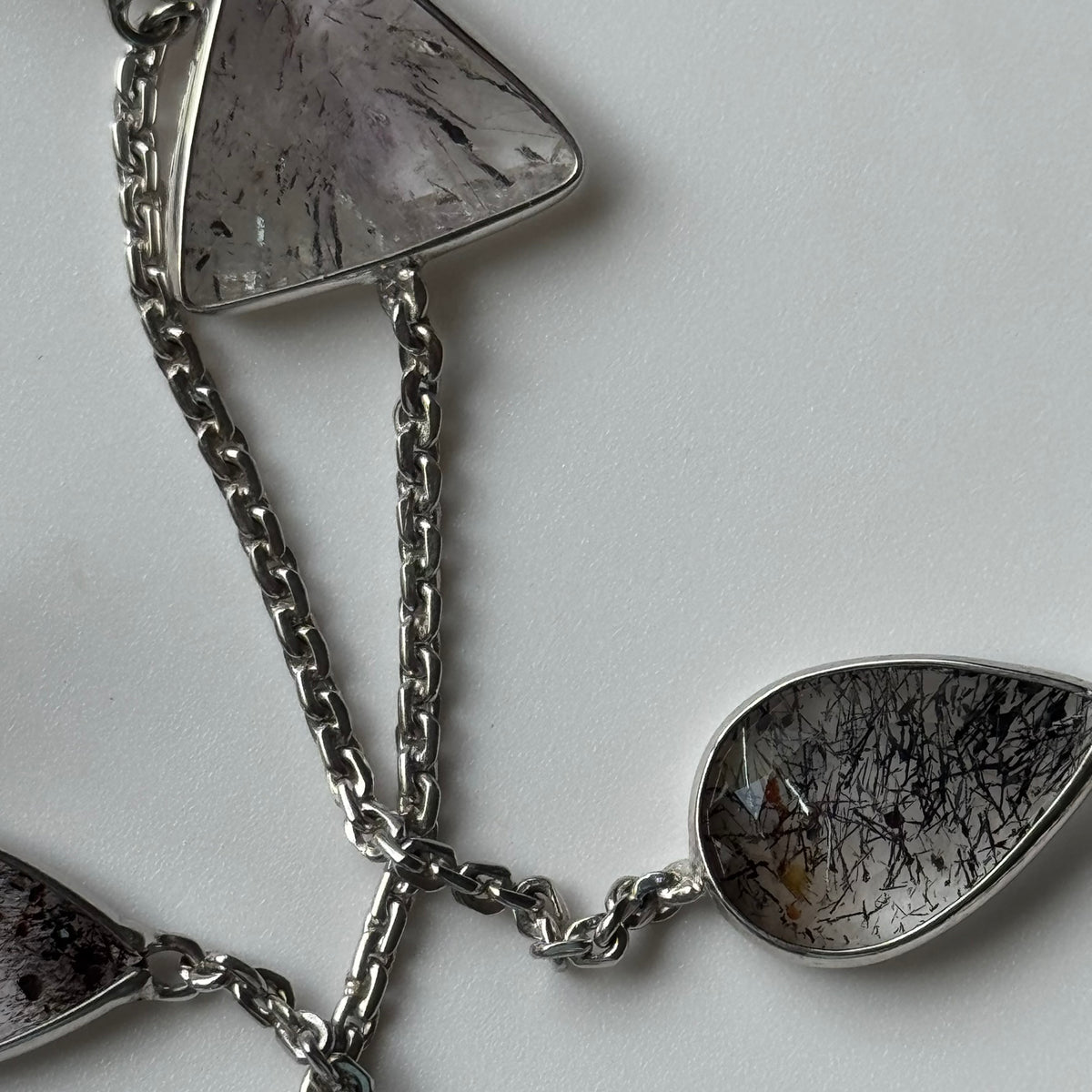Fancy Japonais Cut Sacred Seven Necklace – 925 Sterling Silver – AAAA Quality