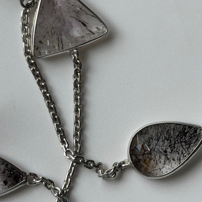 Fancy Japonais Cut Sacred Seven Necklace – 925 Sterling Silver – AAAA Quality