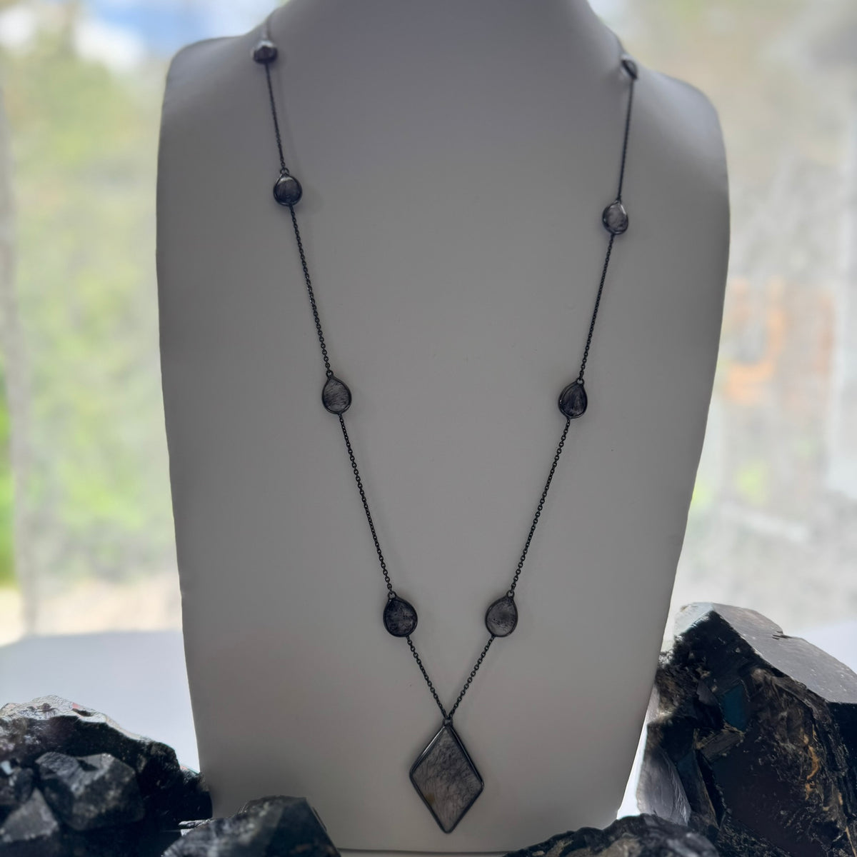 Fancy Japonais Cut Sacred Seven Necklace – 925 Sterling Silver – AAAA Quality