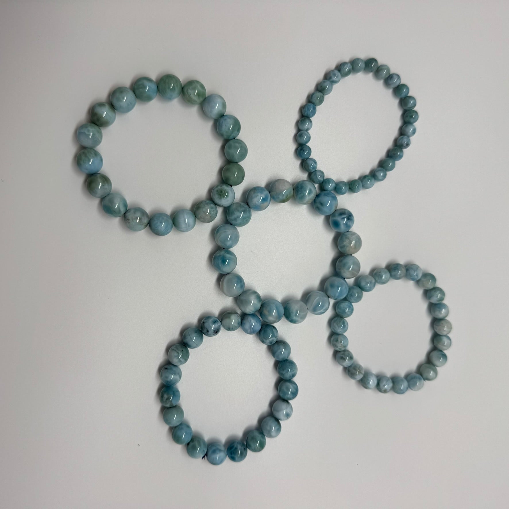Larimar Bracelet – Natural Sky-Blue Gemstone