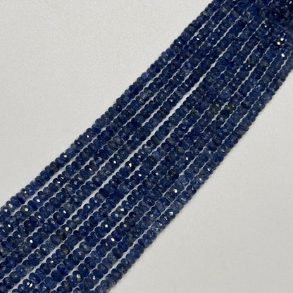 Kyanite Faceted Rondelle Gemstone Beads (AAA Quality)
