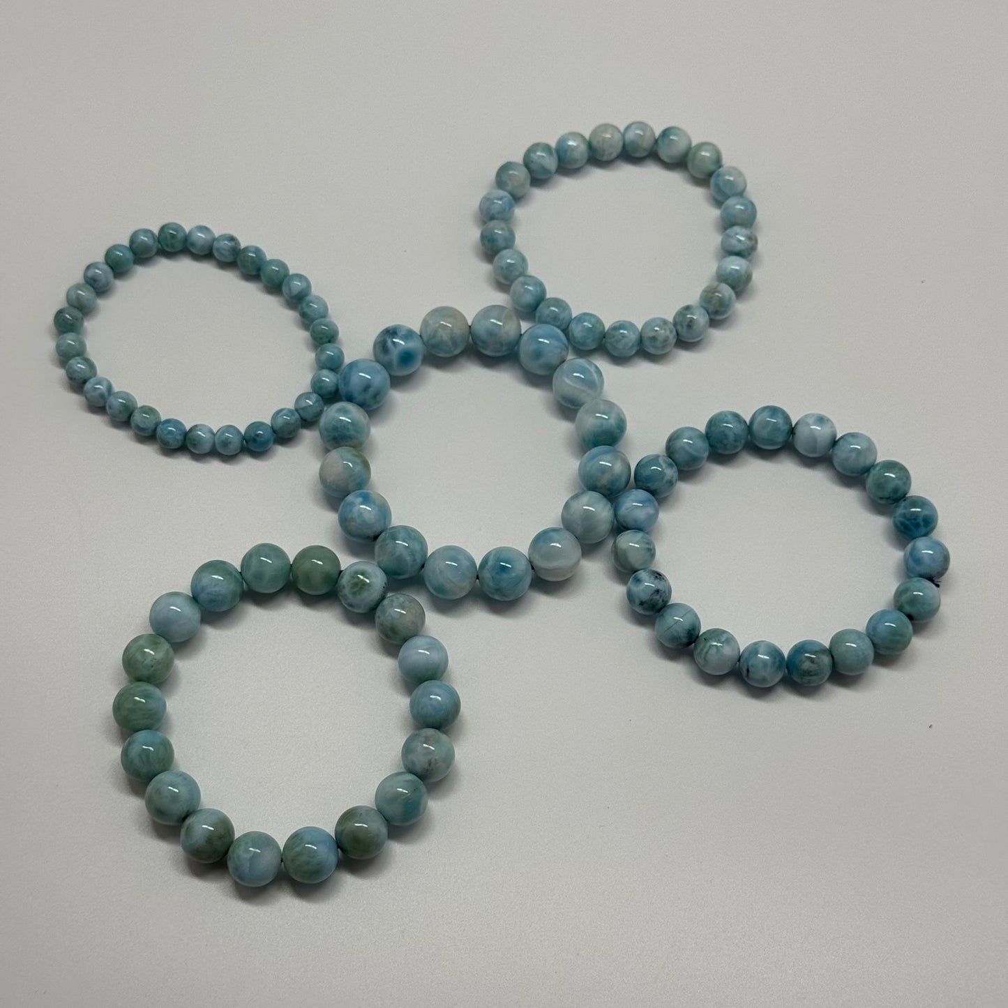 Larimar Bracelet – Natural Sky-Blue Gemstone