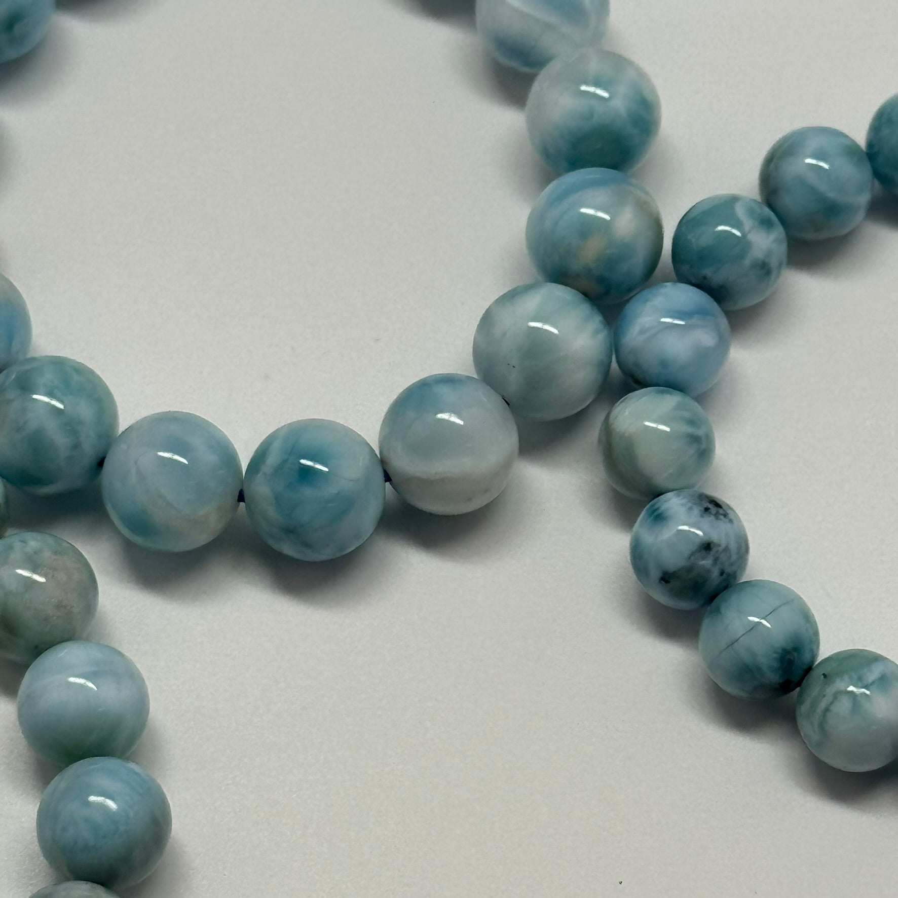 Larimar Bracelet – Natural Sky-Blue Gemstone