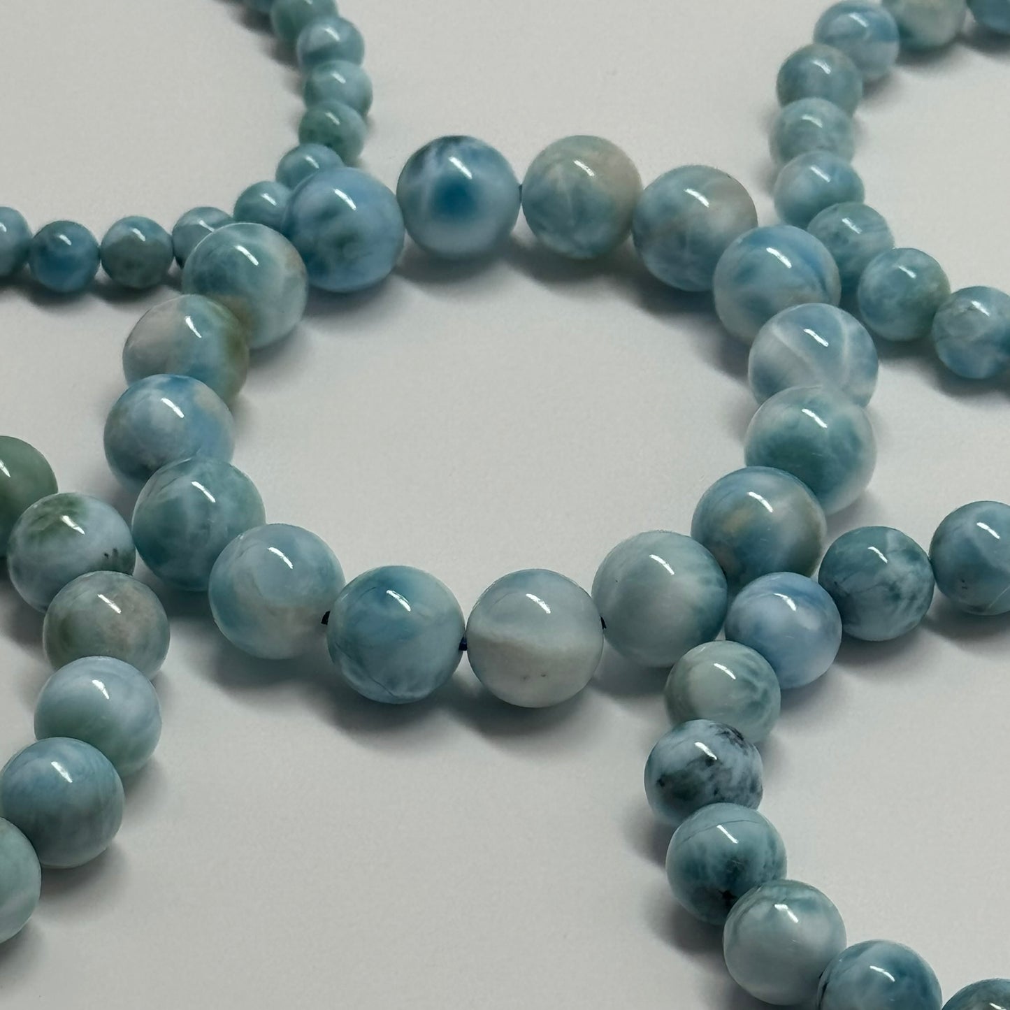 Larimar Bracelet – Natural Sky-Blue Gemstone