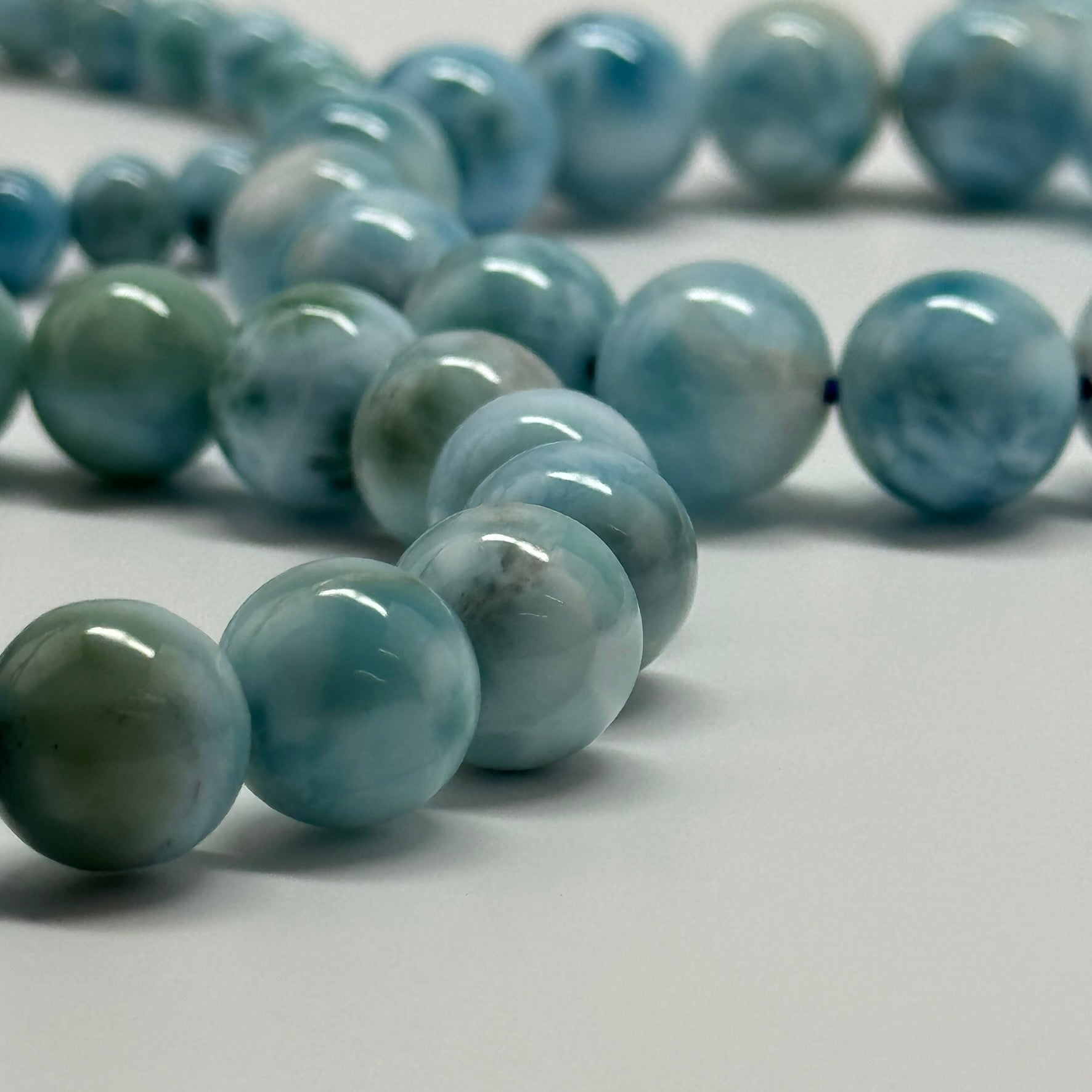 Larimar Bracelet – Natural Sky-Blue Gemstone