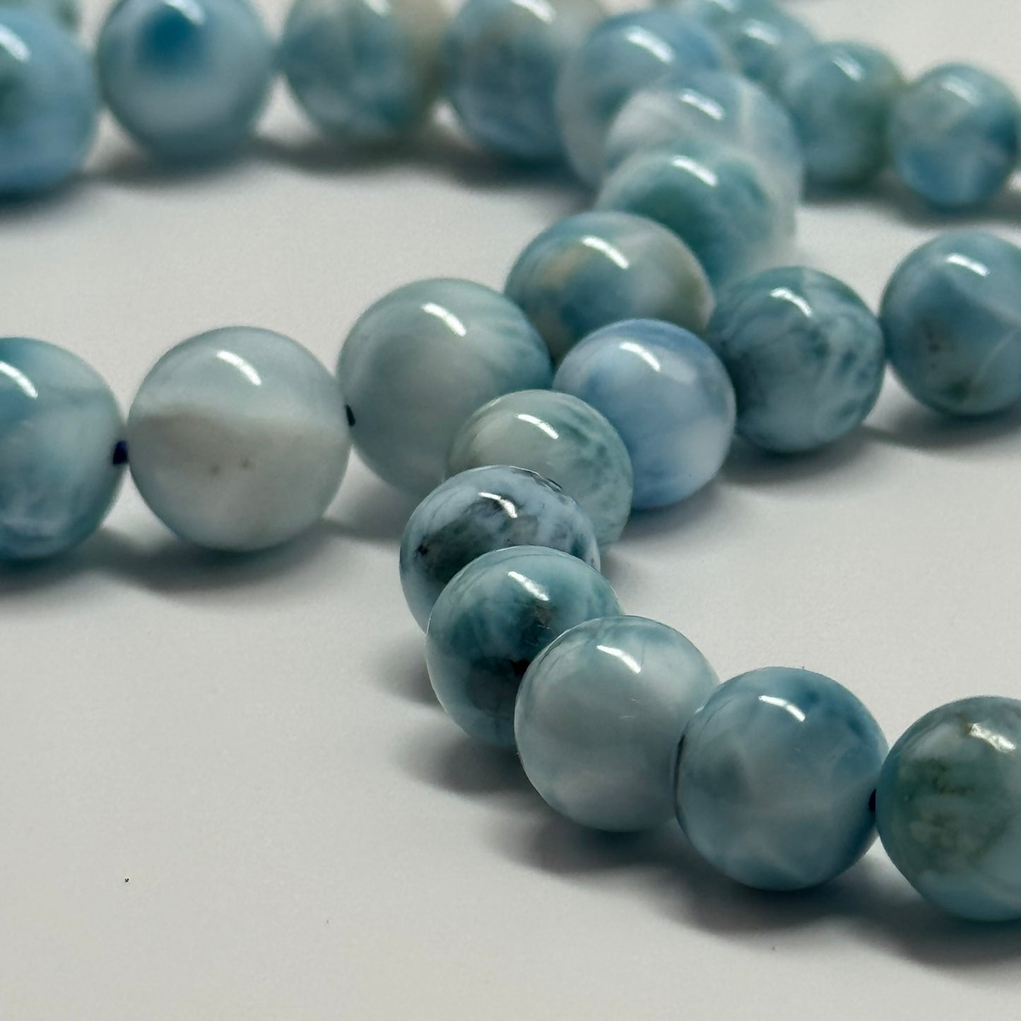 Larimar Bracelet – Natural Sky-Blue Gemstone