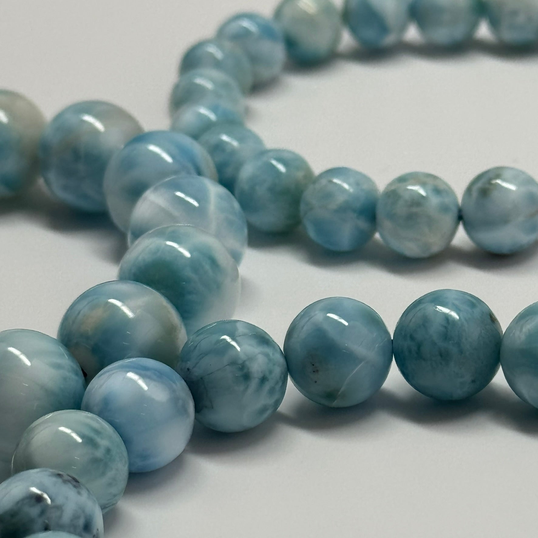 Larimar Bracelet – Natural Sky-Blue Gemstone
