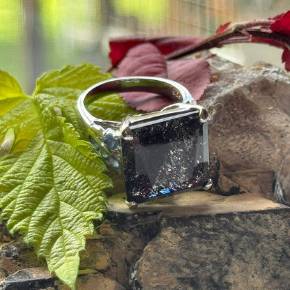 Sacred Seven with Sapphire Ring – 925 Sterling Silver – AAA Quality