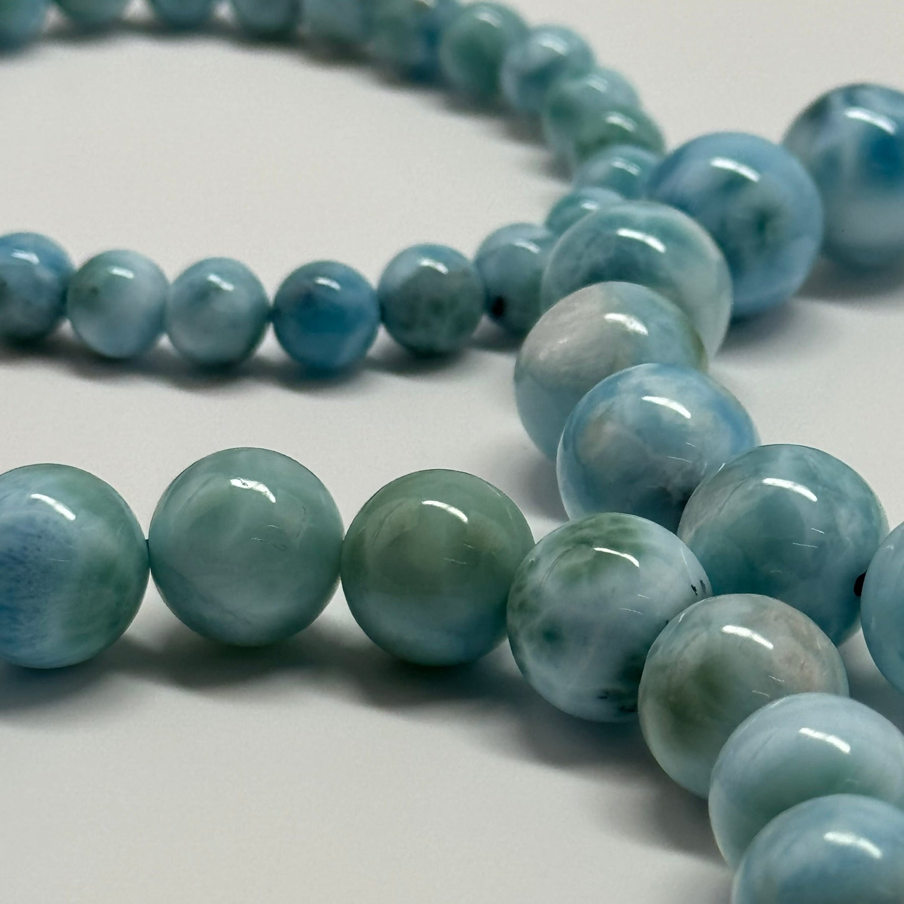 Larimar Bracelet – Natural Sky-Blue Gemstone