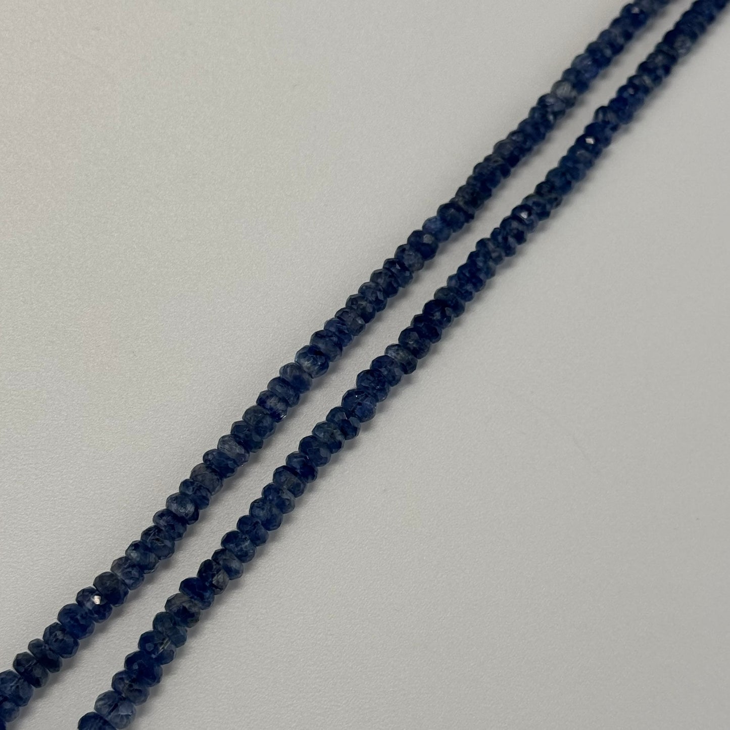 Kyanite Faceted Rondelle Gemstone Beads (AAA Quality)