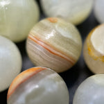 Onyx Stone - Banded Pattern - Round Shape - Polished Finish