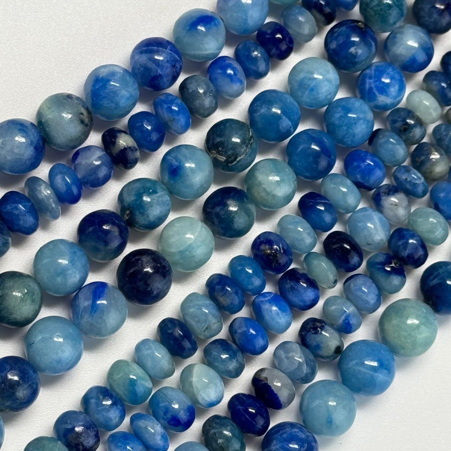 Afghanite Polished Rondelle Gemstone Beads (AA Quality)