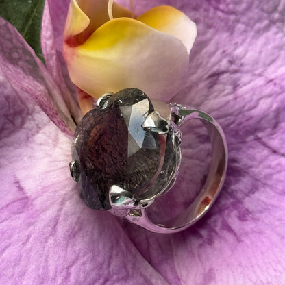 Sacred Seven with Sapphire Ring – Van Cleef Design in 925 Sterling Silver – AAA Quality