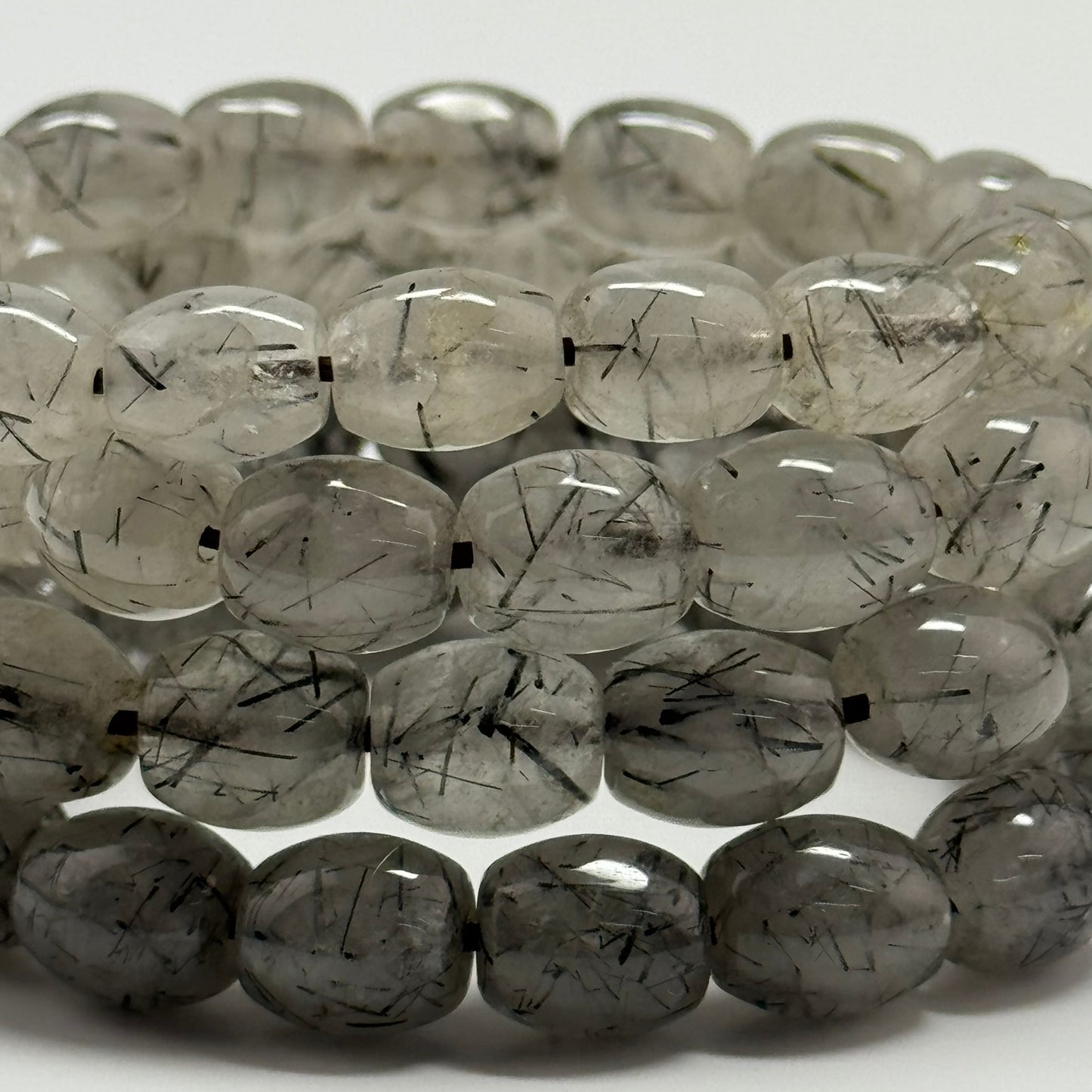 Tourmalinated Quartz Bracelet – Natural Golden Needle Gemstone