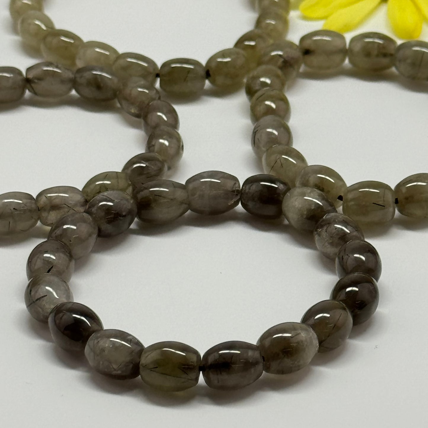 Tourmalinated Quartz Bracelet – Natural Golden Needle Gemstone