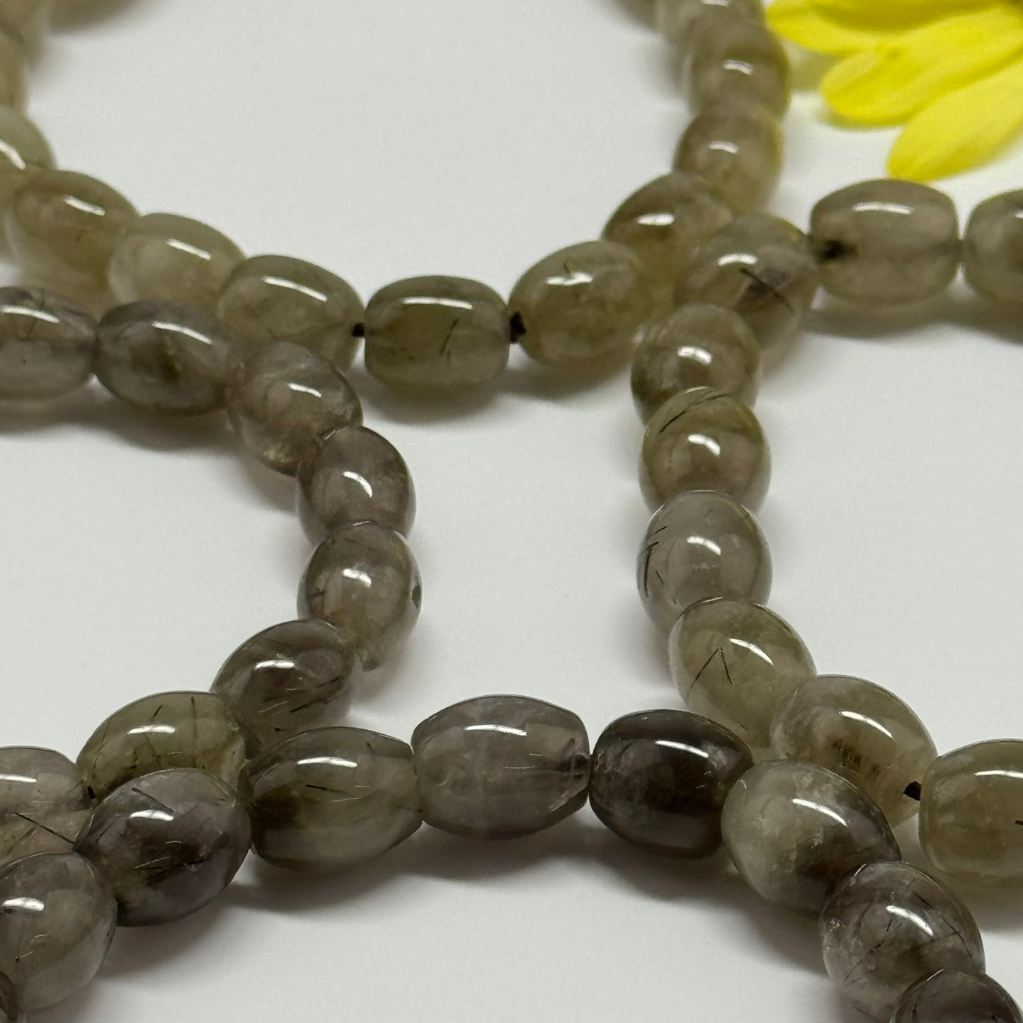 Tourmalinated Quartz Bracelet – Natural Golden Needle Gemstone