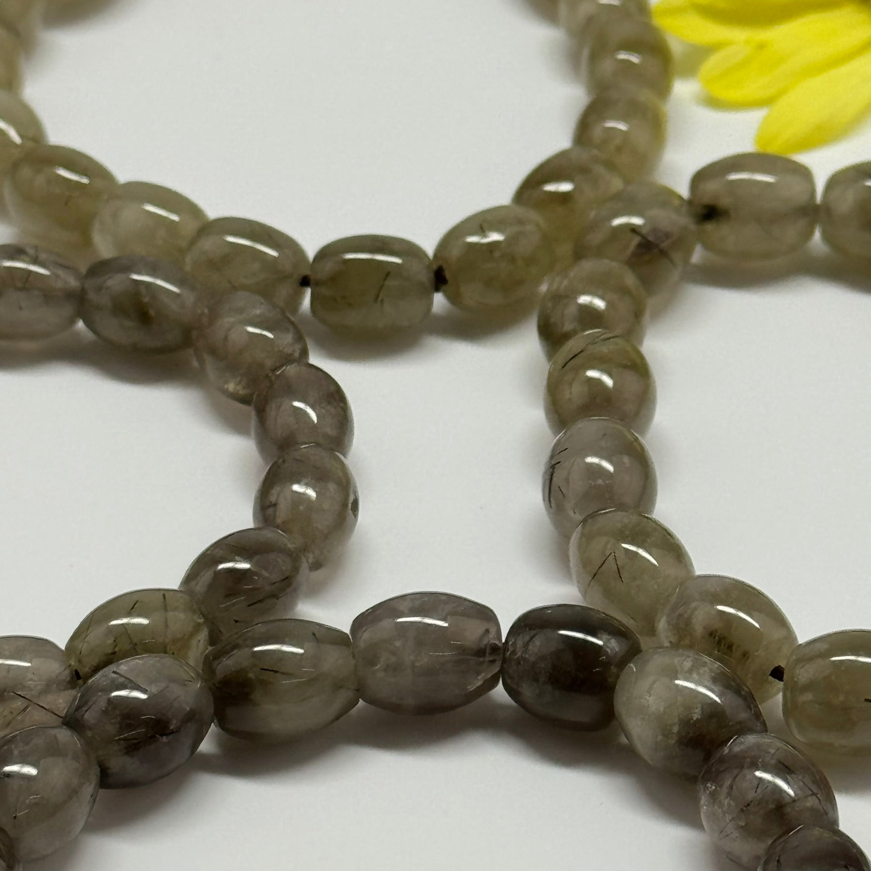 Tourmalinated Quartz Bracelet – Natural Golden Needle Gemstone