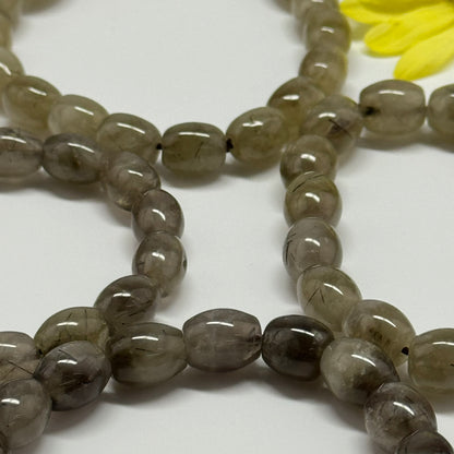 Tourmalinated Quartz Bracelet – Natural Golden Needle Gemstone