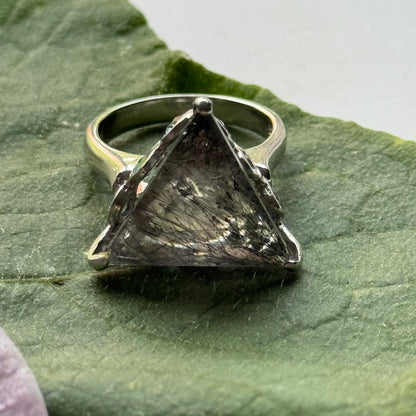 Sacred Seven with Sapphire Ring – 925 Sterling Silver – AAA Quality