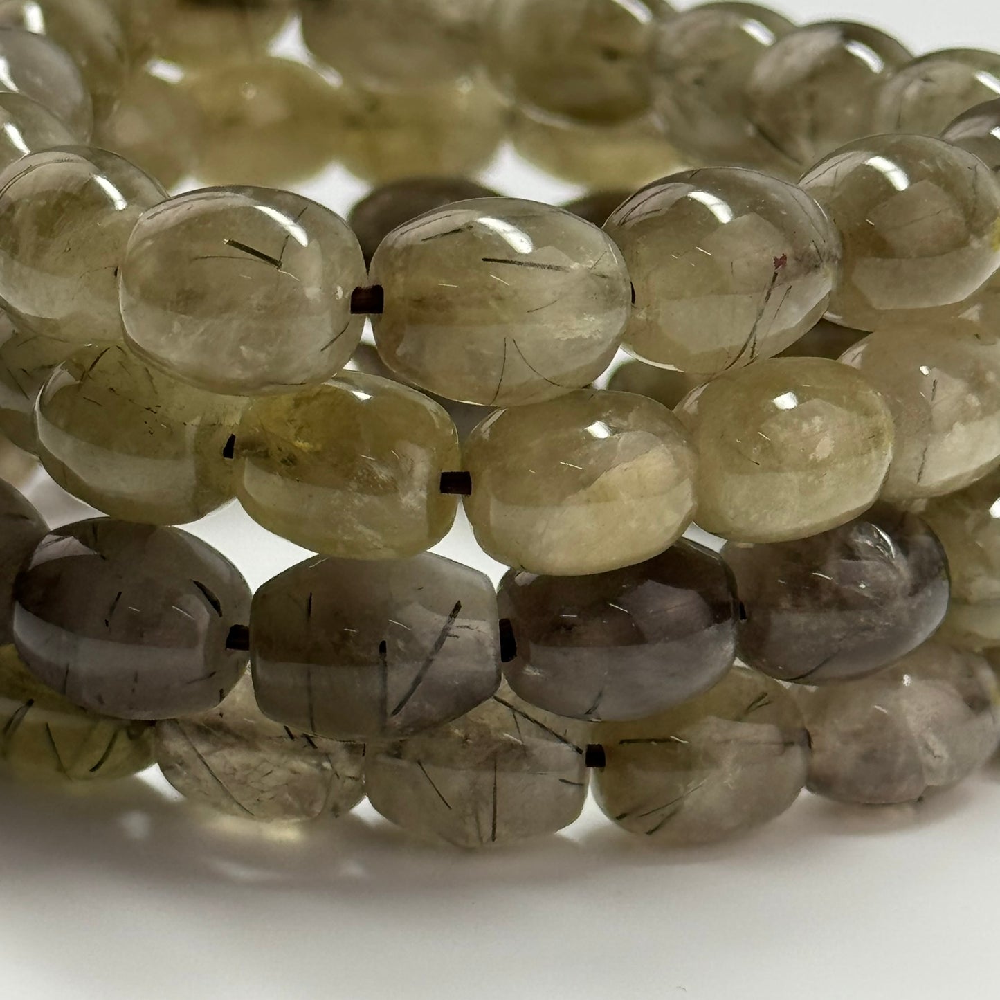 Tourmalinated Quartz Bracelet – Natural Golden Needle Gemstone