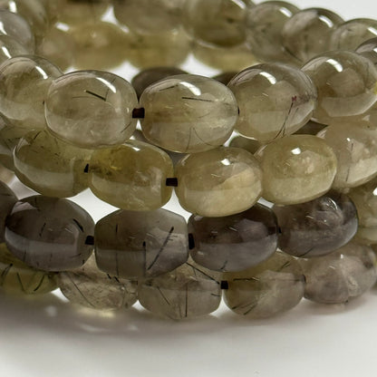Tourmalinated Quartz Bracelet – Natural Golden Needle Gemstone