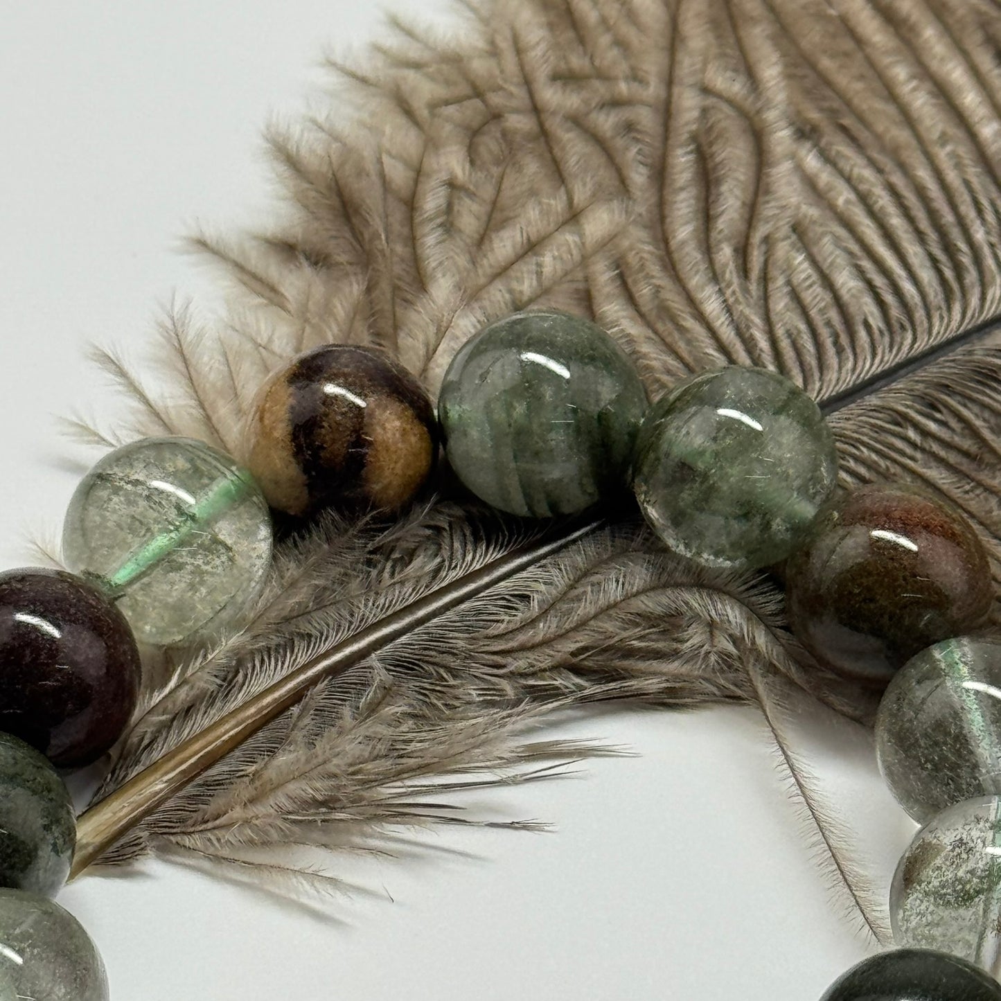 Lodolite Quartz Bracelet – Natural Garden-Included Gemston