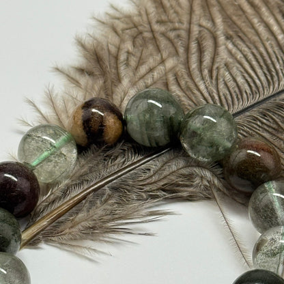Lodolite Quartz Bracelet – Natural Garden-Included Gemston
