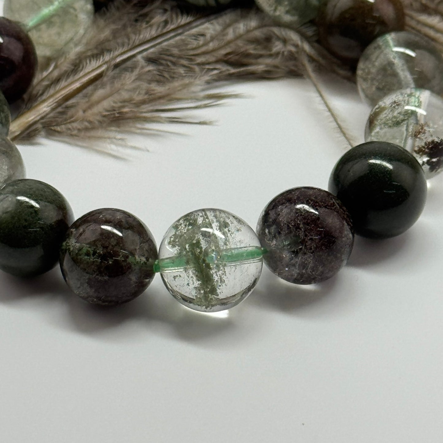 Lodolite Quartz Bracelet – Natural Garden-Included Gemston
