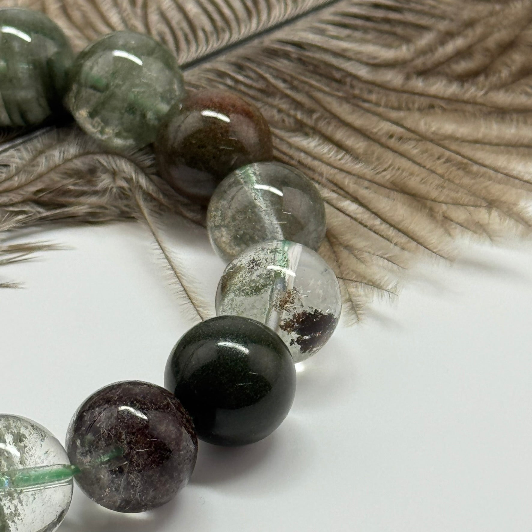 Lodolite Quartz Bracelet – Natural Garden-Included Gemston