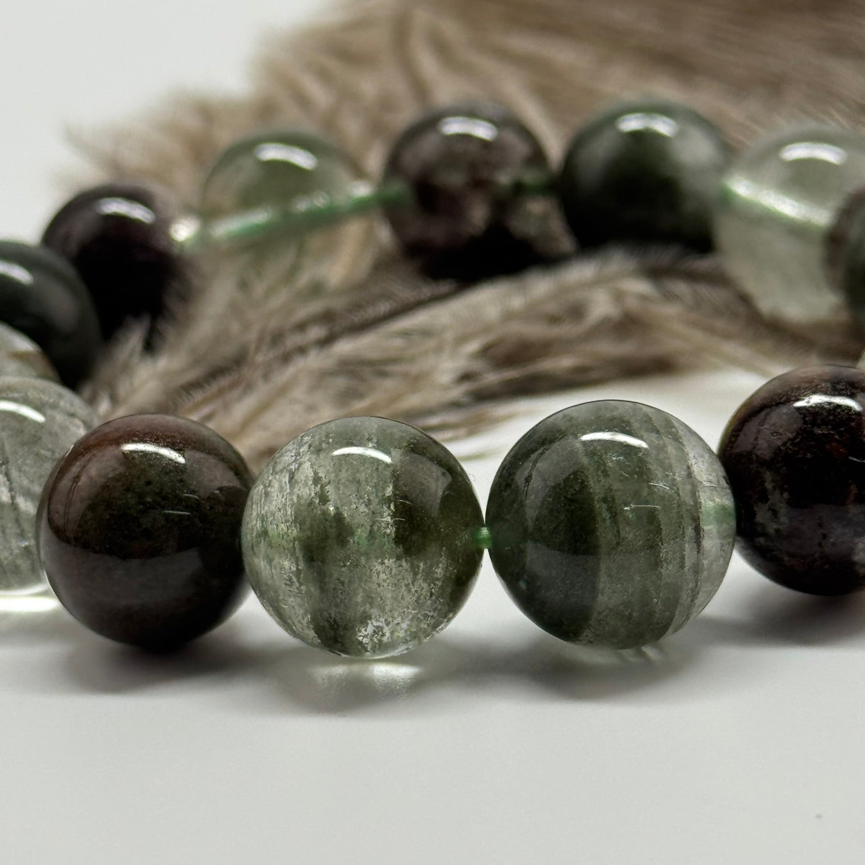 Lodolite Quartz Bracelet – Natural Garden-Included Gemston