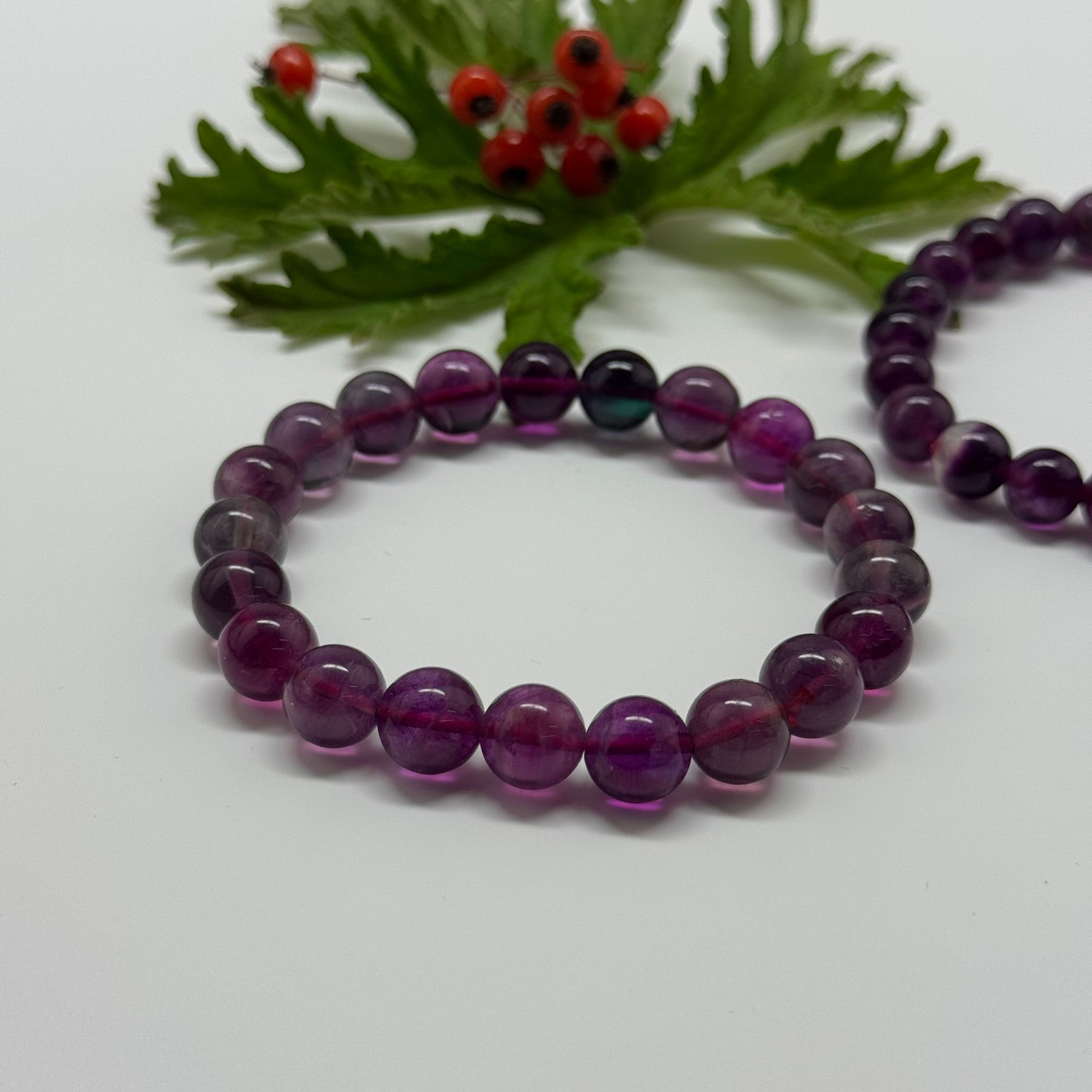 Purple Fluorite Bracelet – Natural Gemstone Jewelry