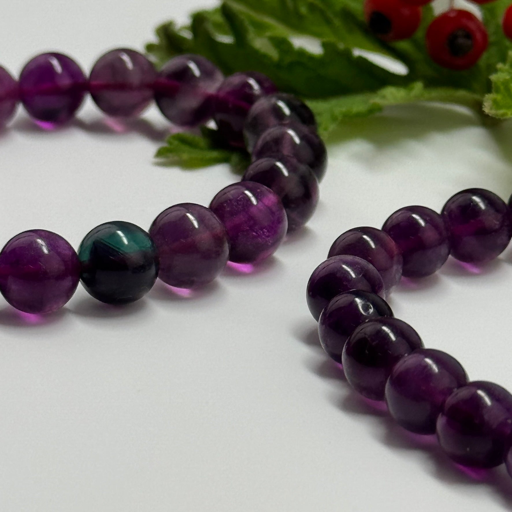 Purple Fluorite Bracelet – Natural Gemstone Jewelry