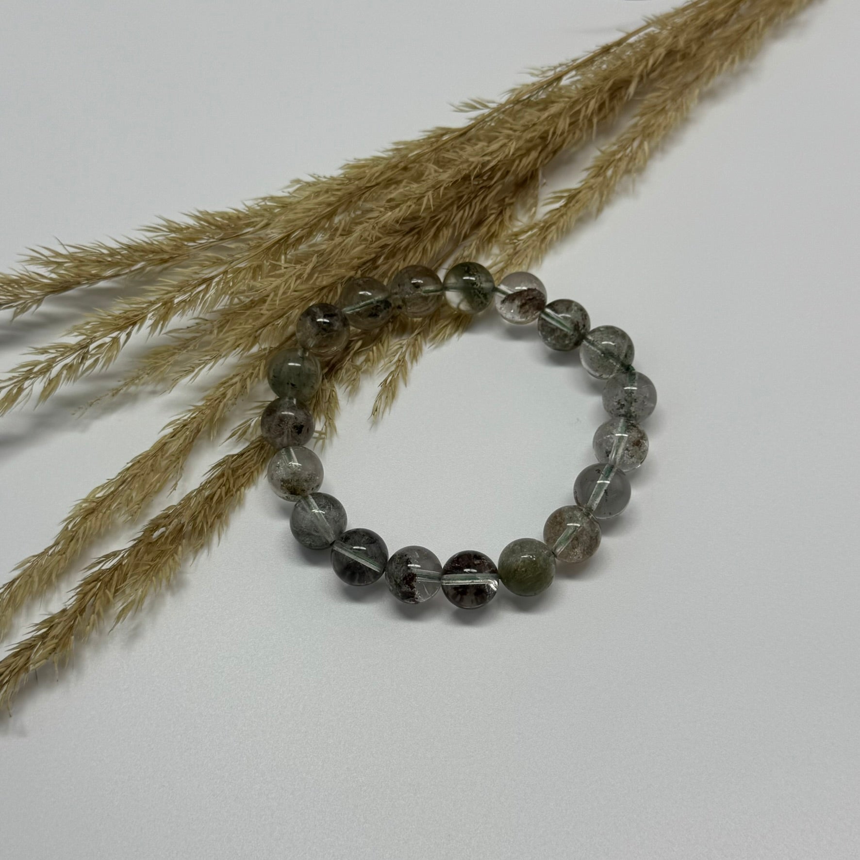 Lodolite Quartz Bracelet – Natural Garden-Included Gemston