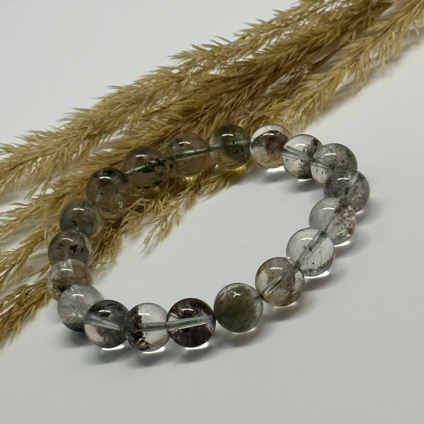 Lodolite Quartz Bracelet – Natural Garden-Included Gemston