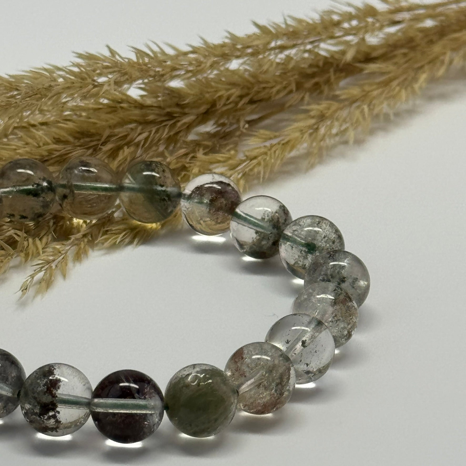 Lodolite Quartz Bracelet – Natural Garden-Included Gemston