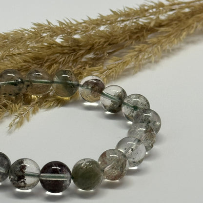 Lodolite Quartz Bracelet – Natural Garden-Included Gemston