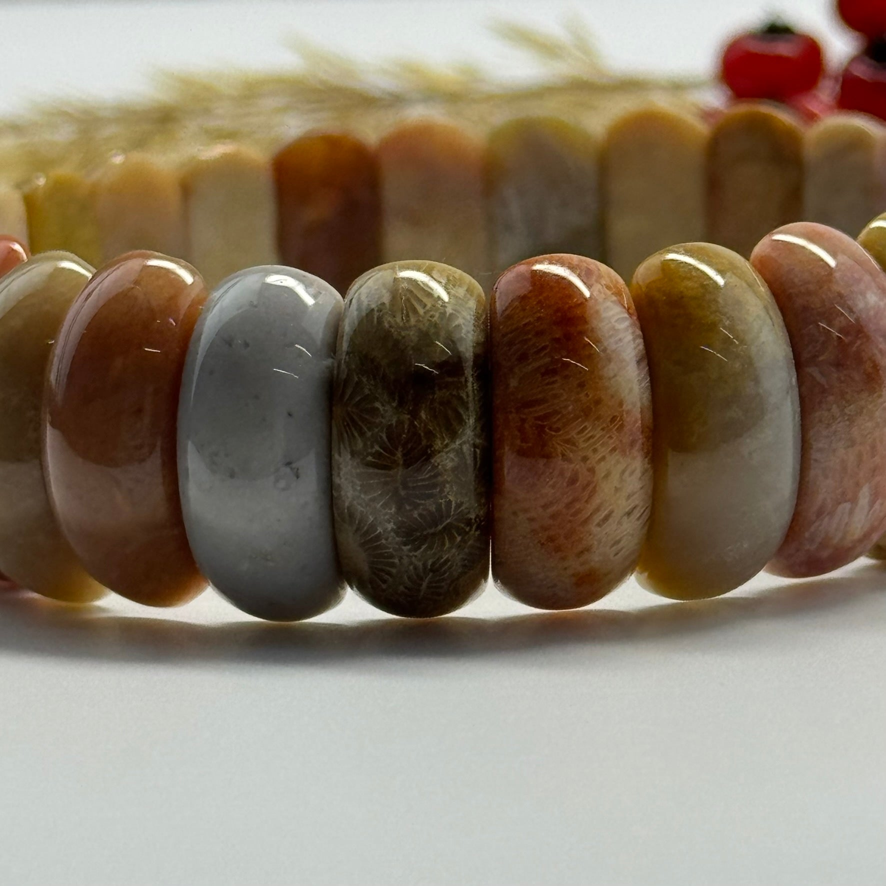 Fossilized Coral Bracelet – Natural Gemstone Jewelry