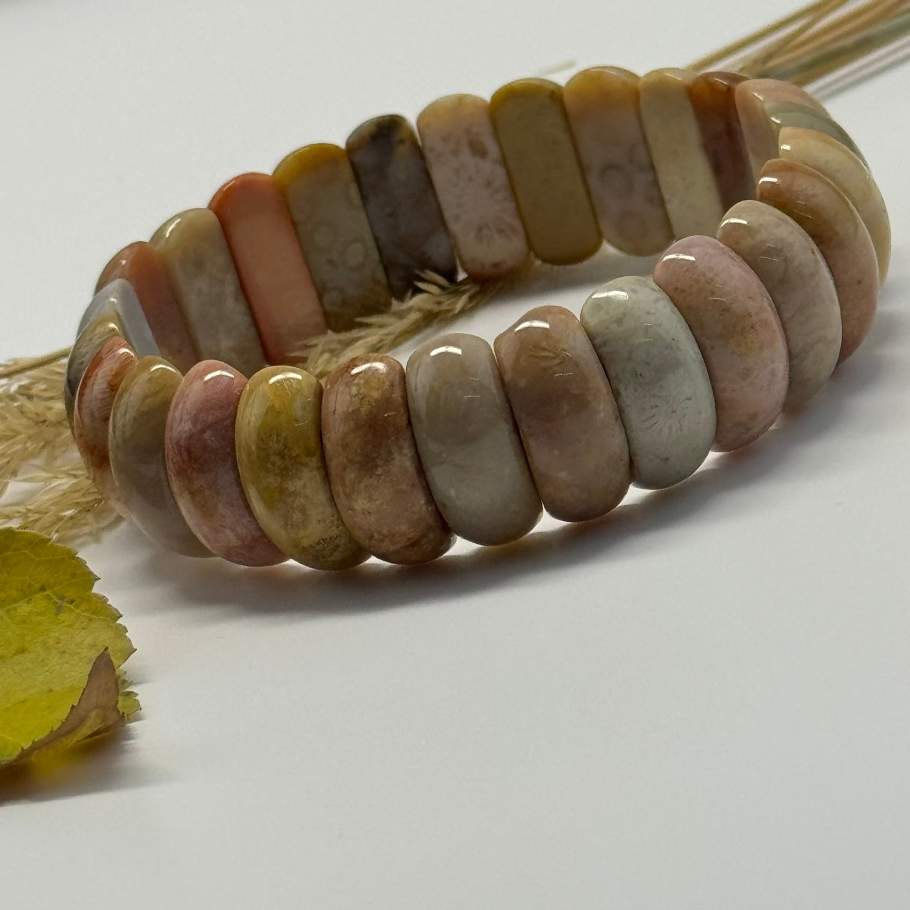 Fossilized Coral Bracelet – Natural Gemstone Jewelry