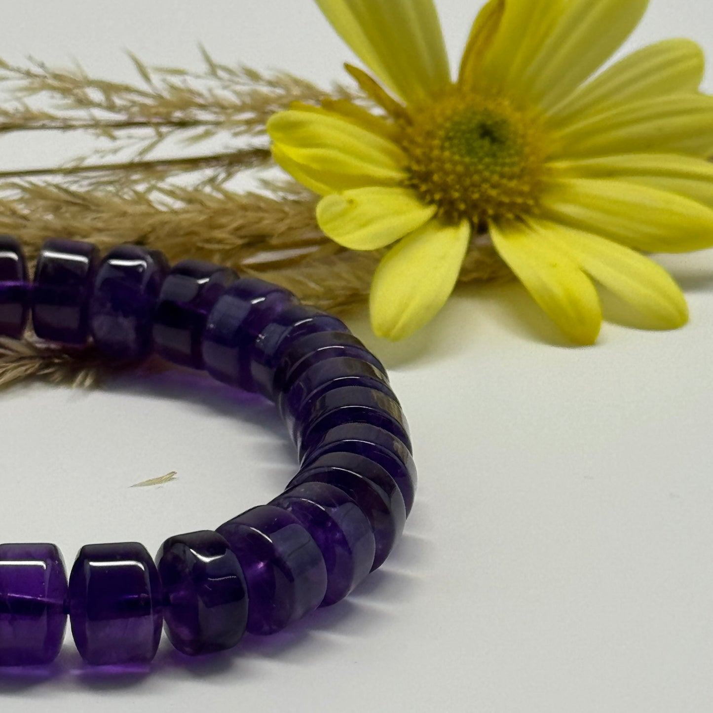 African AAA Amethyst Bracelet – Deep Purple Natural Gemstone