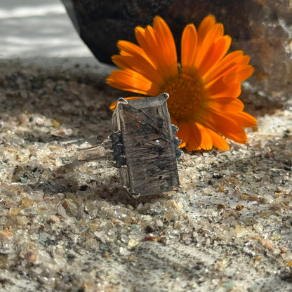 Sacred Seven with Sapphire Ring – 925 Sterling Silver –AAAA  Quality