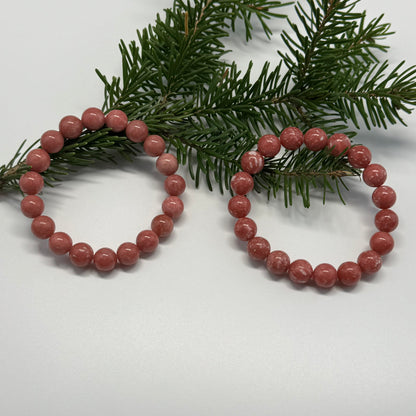 Thulite Bracelet – Natural Gemstone Jewelry - (AAAA Quality)