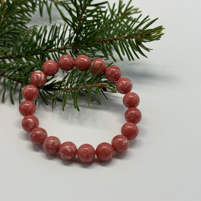 Thulite Bracelet – Natural Gemstone Jewelry - (AAAA Quality)