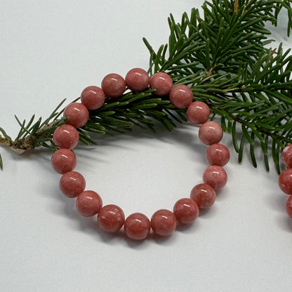 Thulite Bracelet – Natural Gemstone Jewelry - (AAAA Quality)