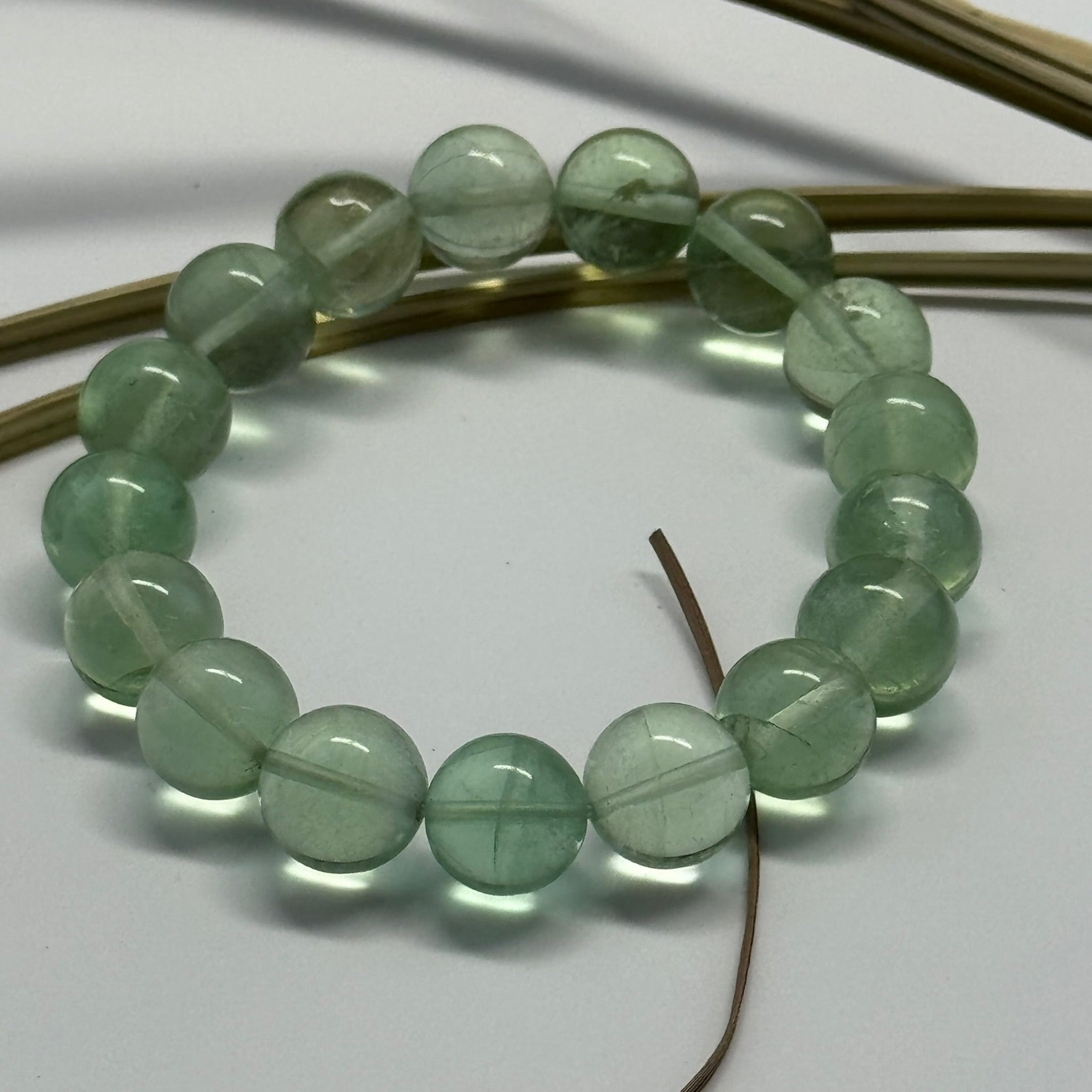 Green Fluorite Bracelet – Natural Gemstone Jewelry - (AAAA Quality)