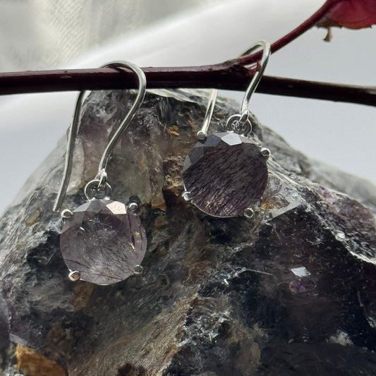 Sacred Seven Drop Earrings – Faceted Natural Gemstone Jewelry in 925 Sterling Silver