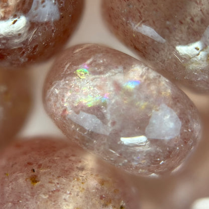 Strawberry Quartz Polished Rondelle Gemstone Beads (AA Quality)