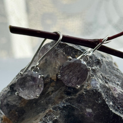 Sacred Seven Drop Earrings – Faceted Natural Gemstone Jewelry in 925 Sterling Silver
